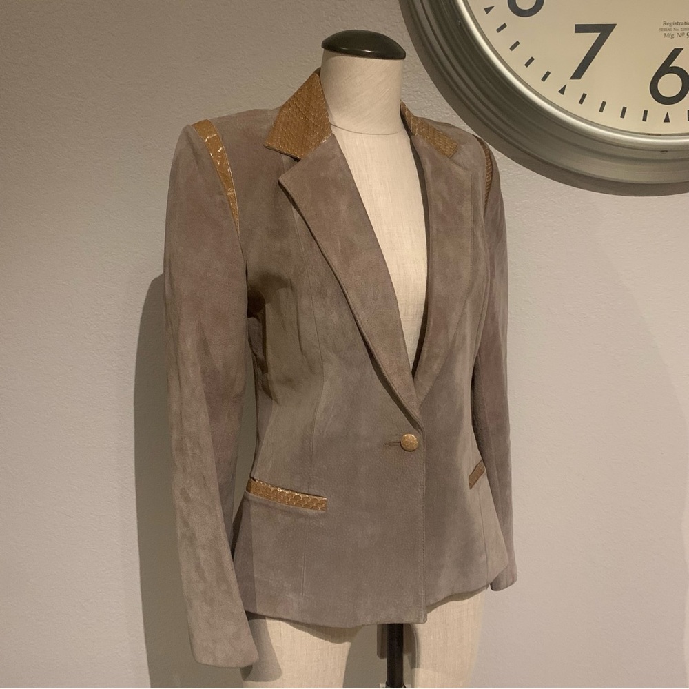 Vintage Leather Suede Blazer